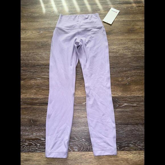 Lululemon Align High Rise 25” Lilac Ether Double Lined Size 4 NWT - Picture 2 of 7